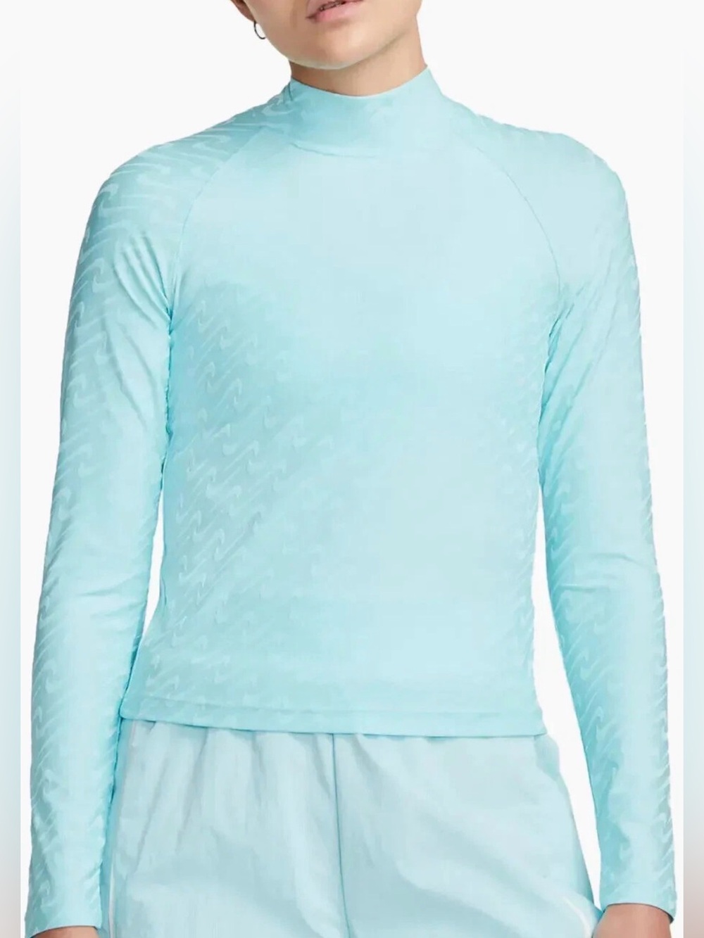 Nike logo Light Blue Long-Sleeve Shirt Sz M